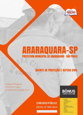 Apostila Prefeitura de Araraquara - SP em PDF - Agente de Proteção e Defesa Civil 2024