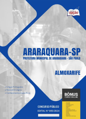 Apostila Prefeitura de Araraquara - SP em PDF - Almoxarife 2024