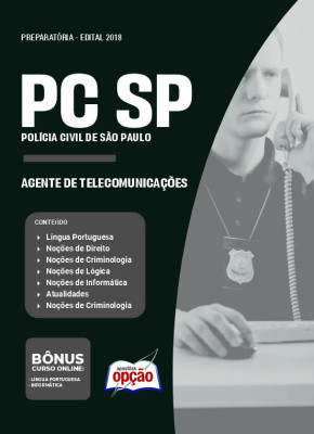 Apostila PC-SP em PDF - Agente de Telecomunicações 2024