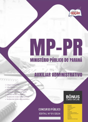 Apostila MP-PR em PDF - Auxiliar Administrativo 2024