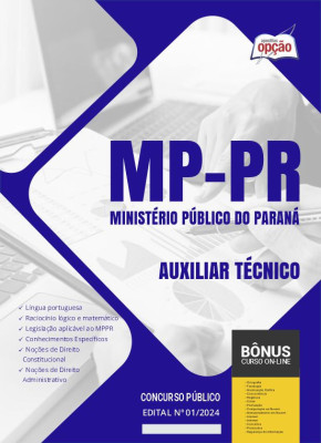 Apostila MP-PR em PDF - Auxiliar Técnico 2024