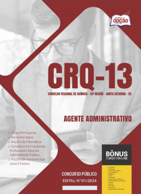 Apostila CRQ-13 em PDF - Agente Administrativo 2024