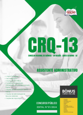Apostila CRQ-13 em PDF - Assistente Administrativo 2024