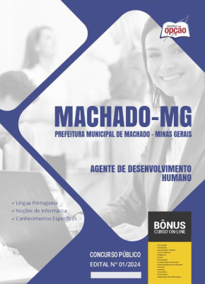 Apostila Prefeitura de Machado - MG em PDF - Agente de Desenvolvimento Humano 2024