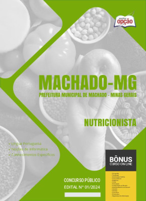 Apostila Prefeitura de Machado - MG em PDF - Nutricionista 2024