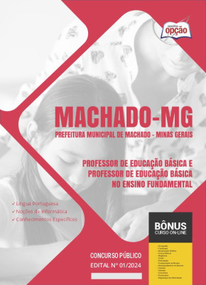 Apostila Prefeitura de Machado - MG 2024 - Professor de Educação Básica e Professor de Educação Básica no Ensino Fundamental