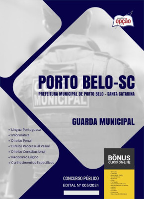 Apostila Prefeitura de Porto Belo - SC 2024 - Guarda Municipal