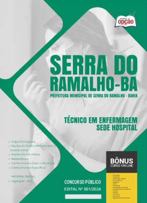 Apostila Prefeitura de Serra do Ramalho - BA 2024 - Técnico em Enfermagem - Sede Hospital