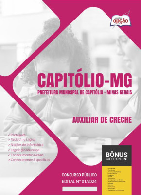 Apostila Prefeitura de Capitólio - MG 2024 - Auxiliar de Creche