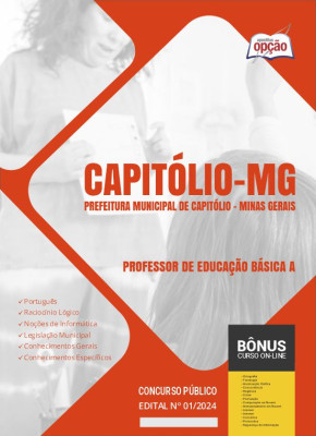 Apostila Prefeitura de Capitólio - MG 2024 - Professor de Educação Básica A