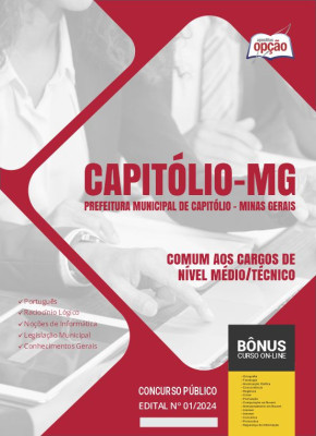 Apostila Prefeitura de Capitólio - MG 2024 - Comum aos Cargos de Nível Médio/Técnico