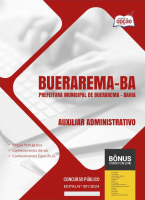 Apostila Prefeitura de Buerarema - BA em PDF - Auxiliar Administrativo 2024