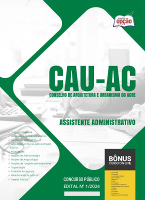 Apostila CAU-AC em PDF - Assistente Administrativo 2024