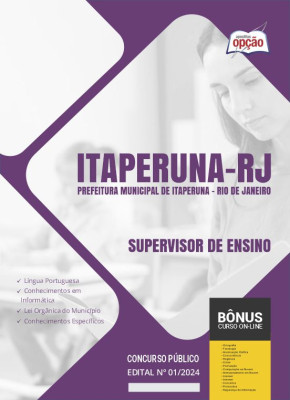 Apostila Prefeitura de Itaperuna - RJ 2024 - Supervisor de Ensino