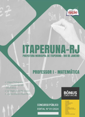 Apostila Prefeitura de Itaperuna - RJ em PDF - Professor I - Matemática 2024