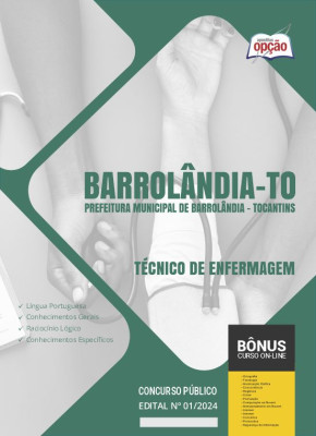 Apostila Prefeitura de Barrolândia - TO 2024 - Técnico de Enfermagem