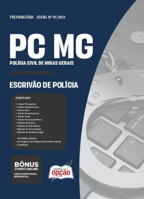 Apostila PC-MG em PDF - Escrivão de Polícia 2024