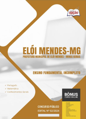 Apostila Prefeitura de Elói Mendes - MG em PDF - Ensino Fundamental Incompleto 2024