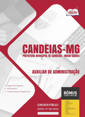 Apostila Prefeitura de Candeias - MG em PDF - Auxiliar de Administração 2024