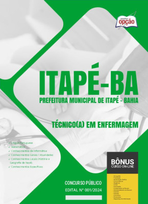 Apostila Prefeitura de Itapé - BA 2024 - Técnico(a) em Enfermagem