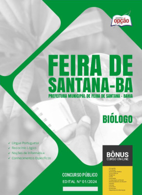 Apostila Prefeitura de Feira de Santana - BA em PDF - Biólogo 2024