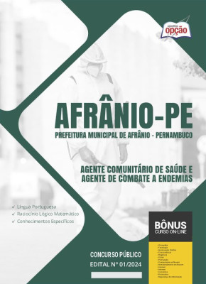 Apostila Prefeitura de Afrânio - PE 2024 - Agente Comunitário de Saúde e Agente de Combate a Endemias