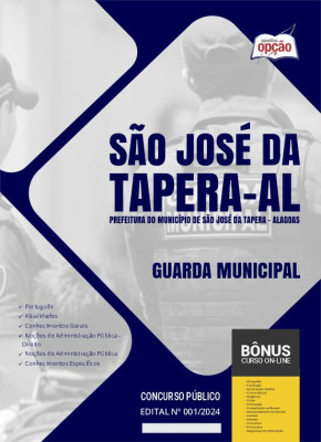 Apostila Prefeitura de São José da Tapera - AL 2024 - Guarda Municipal