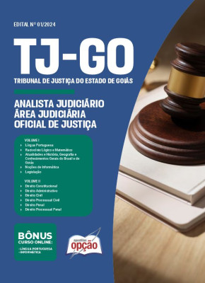 Apostila TJ-GO 2024 - Analista Judiciário - Área Judiciária - Oficial de Justiça