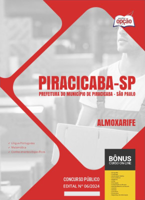 Apostila Prefeitura de Piracicaba - SP 2024 - Almoxarife