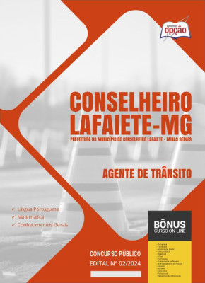 Apostila Prefeitura de Conselheiro Lafaiete - MG 2024 - Agente de Trânsito