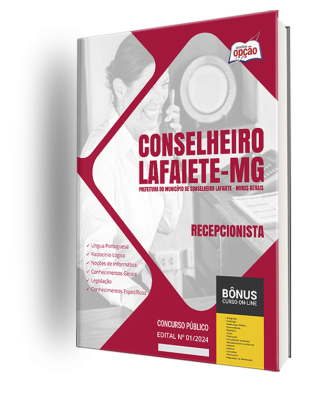 Apostila Prefeitura de Conselheiro Lafaiete - MG 2024 - Recepcionista