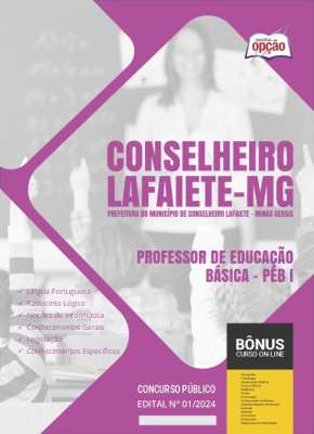 Apostila Prefeitura de Conselheiro Lafaiete - MG em PDF - Professor de Educação Básica - PEB I 2024