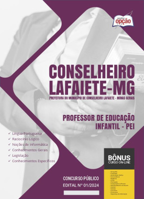 Apostila Prefeitura de Conselheiro Lafaiete - MG 2024 - Professor de Educação Infantil - PEI