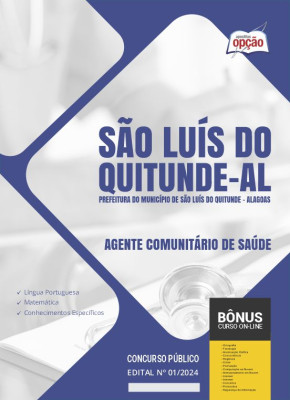 Apostila Prefeitura de São Luís do Quitunde - AL 2024 - Agente Comunitário de Saúde