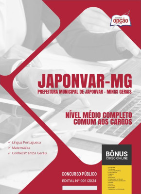 Apostila Prefeitura de Japonvar - MG 2024 - Nível Médio Completo