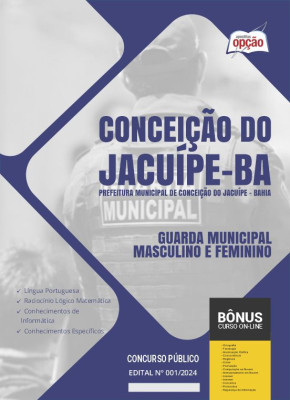 Apostila Prefeitura de Conceição do Jacuípe - BA 2024 - Guarda Municipal - Masculino e Feminino