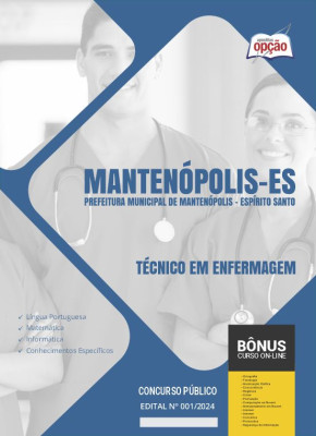 Apostila Prefeitura de Mantenópolis - ES 2024 - Técnico em Enfermagem