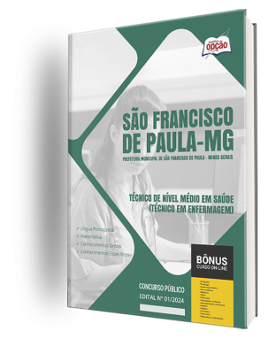 Apostila Prefeitura de São Francisco de Paula - MG 2024 - Técnico de Nível Médio em Saúde (Técnico em Enfermagem)