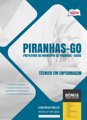 Apostila Prefeitura de Piranhas - GO 2024 - Técnico em Enfermagem