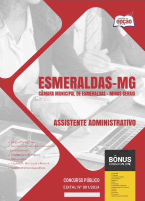 Apostila Câmara de Esmeraldas - MG 2024 - Assistente Administrativo