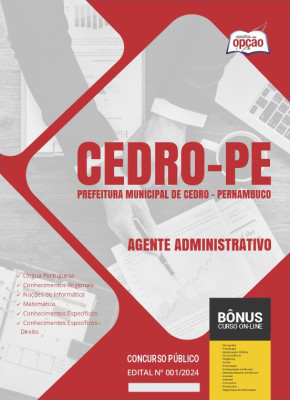 Apostila Prefeitura de Cedro - PE 2024 - Agente Administrativo