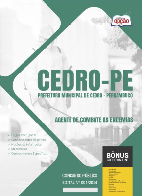 Apostila Prefeitura de Cedro - PE 2024 - Agente de Combate as Endemias