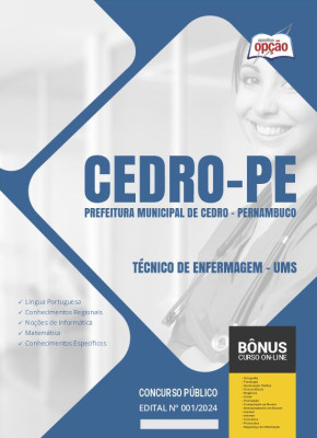 Apostila Prefeitura de Cedro - PE 2024 - Técnico de Enfermagem - UMS