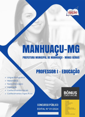 Apostila Prefeitura de Manhuaçu - MG 2024 - Professor I - Educação