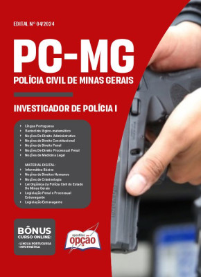 Apostila PC-MG em PDF - Investigador de Polícia I 2024