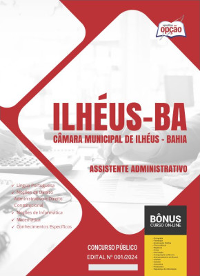 Apostila Câmara de Ilhéus - BA 2024 - Assistente Administrativo