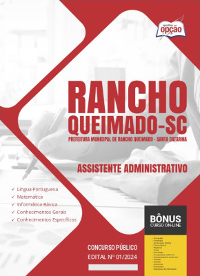 Apostila Prefeitura de Rancho Queimado - SC 2024 - Assistente Administrativo