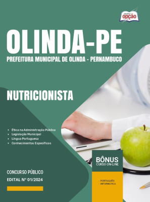 Apostila Prefeitura de Olinda - PE 2024 - Nutricionista