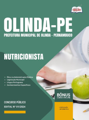 Apostila Prefeitura de Olinda - PE em PDF - Nutricionista 2024