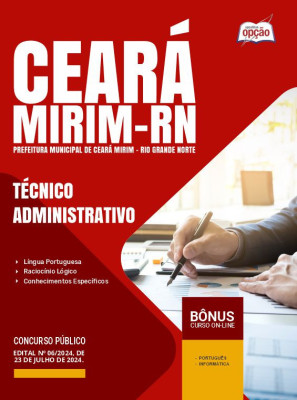 Apostila Prefeitura de Ceará Mirim - RN em PDF - Técnico Administrativo 2024